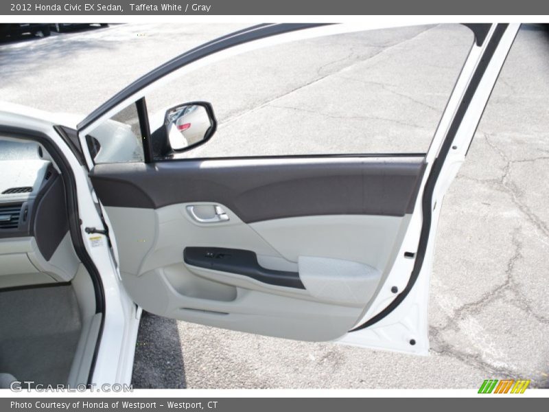 Taffeta White / Gray 2012 Honda Civic EX Sedan