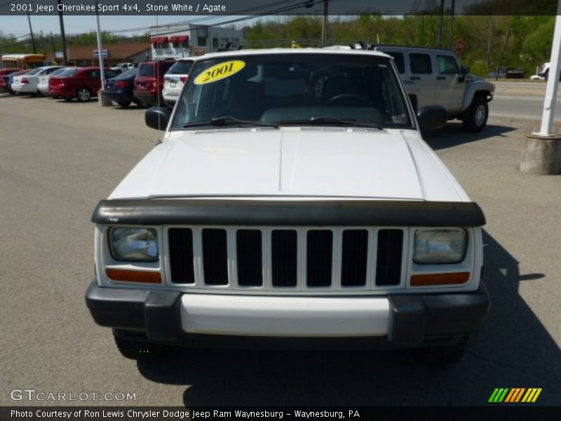Stone White / Agate 2001 Jeep Cherokee Sport 4x4