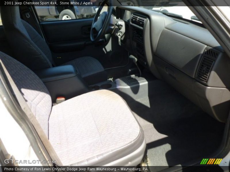 Stone White / Agate 2001 Jeep Cherokee Sport 4x4