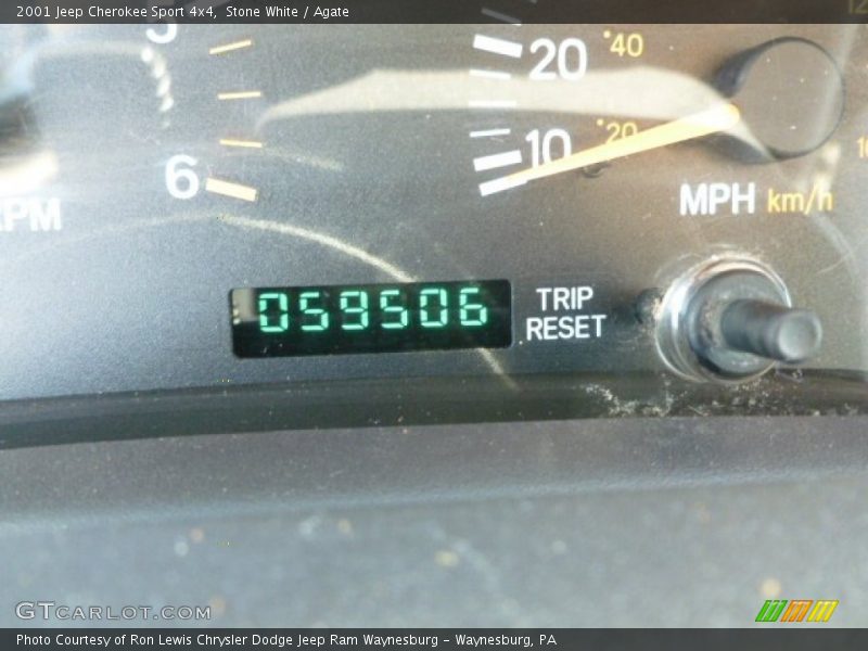 Stone White / Agate 2001 Jeep Cherokee Sport 4x4