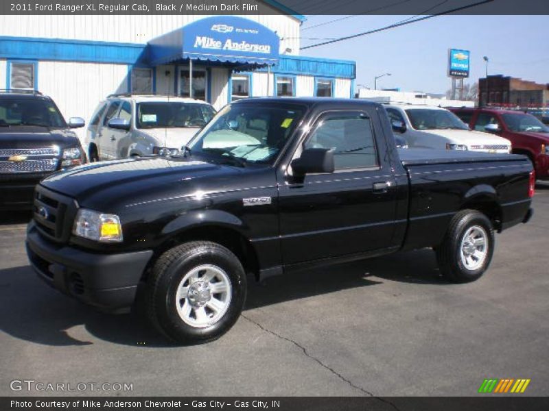 Black / Medium Dark Flint 2011 Ford Ranger XL Regular Cab