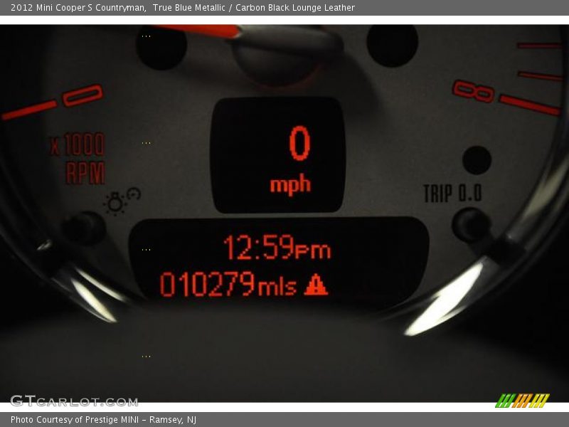 True Blue Metallic / Carbon Black Lounge Leather 2012 Mini Cooper S Countryman