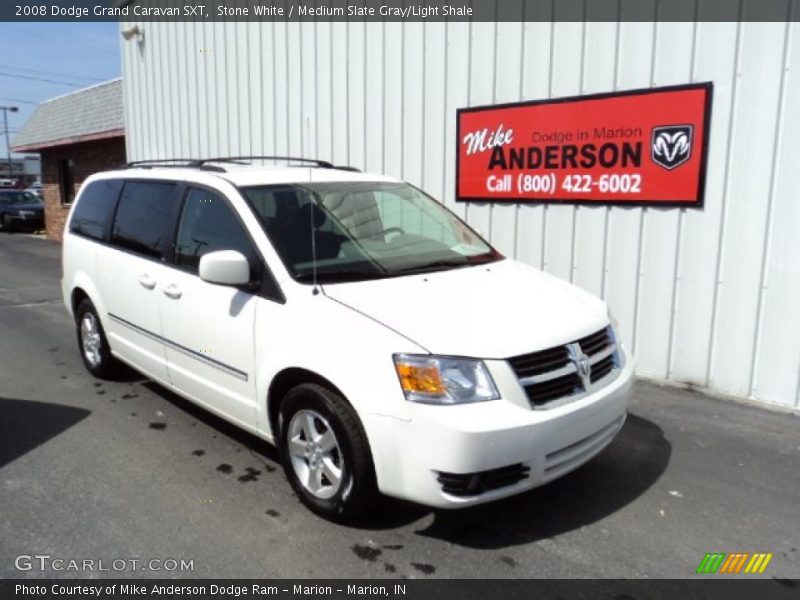Stone White / Medium Slate Gray/Light Shale 2008 Dodge Grand Caravan SXT