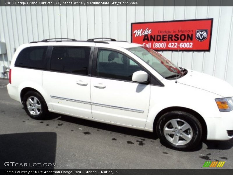 Stone White / Medium Slate Gray/Light Shale 2008 Dodge Grand Caravan SXT