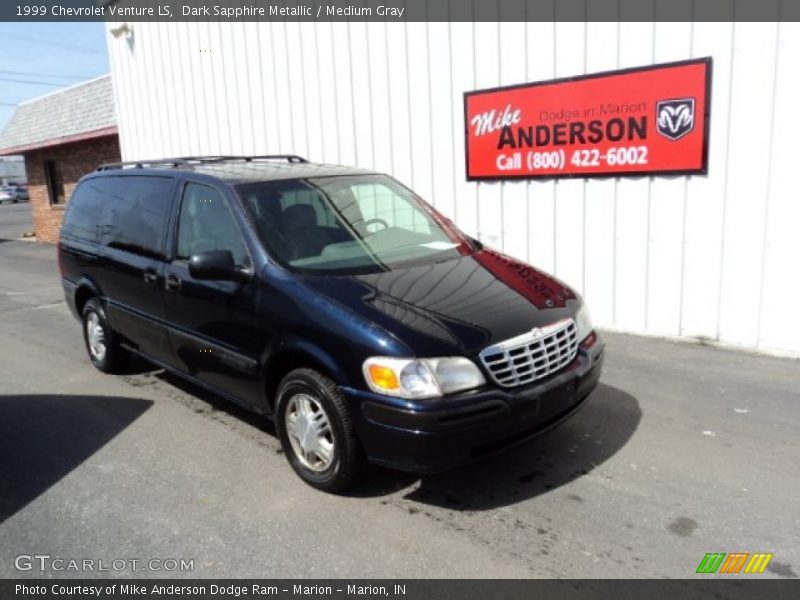 Dark Sapphire Metallic / Medium Gray 1999 Chevrolet Venture LS
