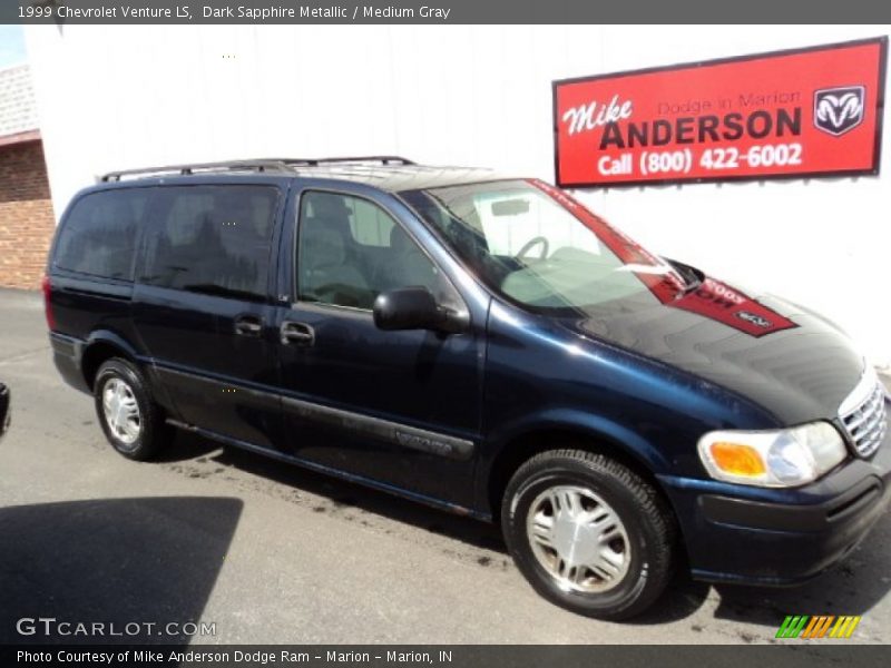 Dark Sapphire Metallic / Medium Gray 1999 Chevrolet Venture LS