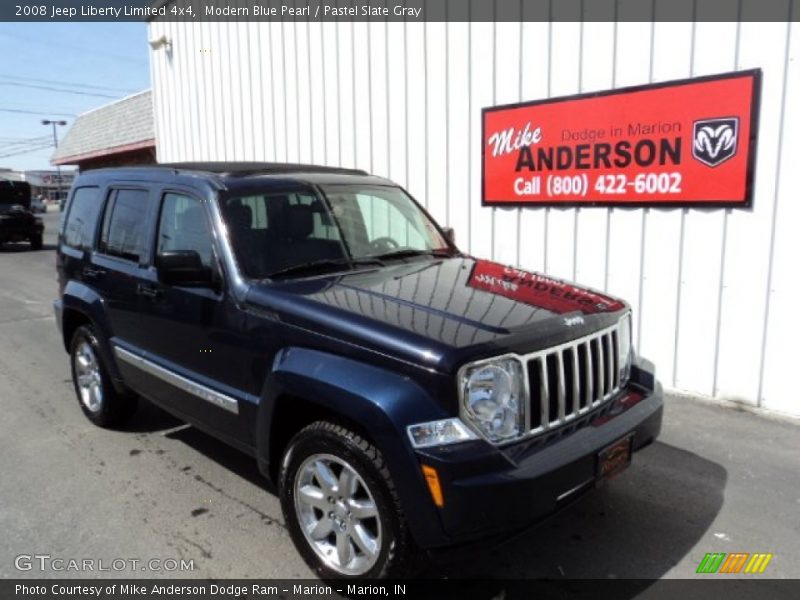 Modern Blue Pearl / Pastel Slate Gray 2008 Jeep Liberty Limited 4x4