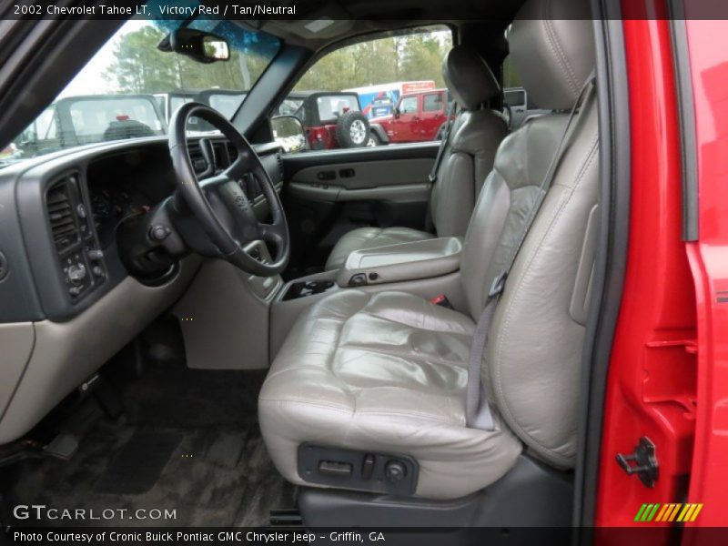 Victory Red / Tan/Neutral 2002 Chevrolet Tahoe LT