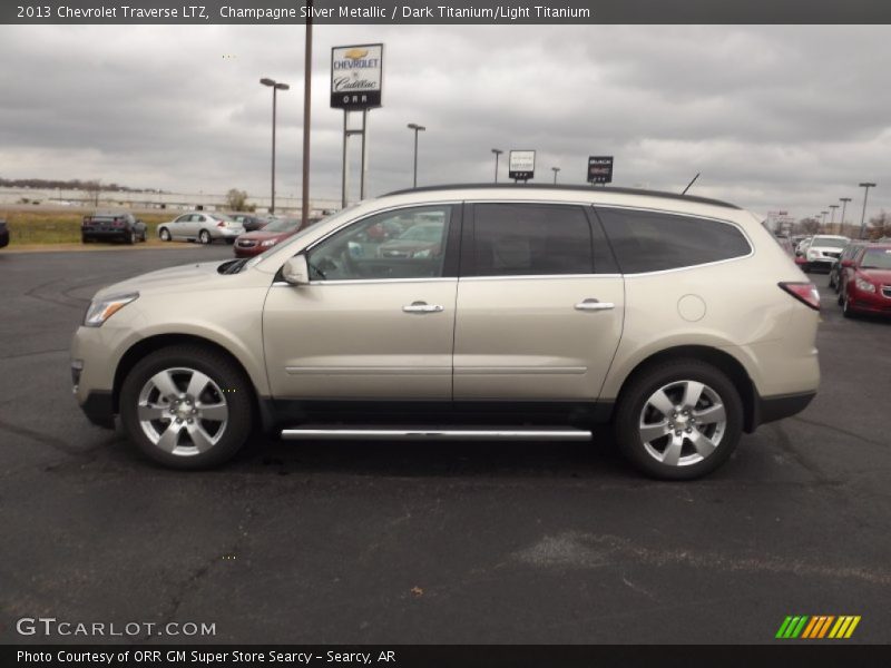 Champagne Silver Metallic / Dark Titanium/Light Titanium 2013 Chevrolet Traverse LTZ