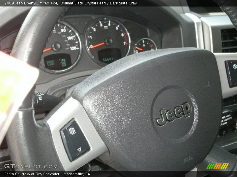 Brilliant Black Crystal Pearl / Dark Slate Gray 2009 Jeep Liberty Limited 4x4