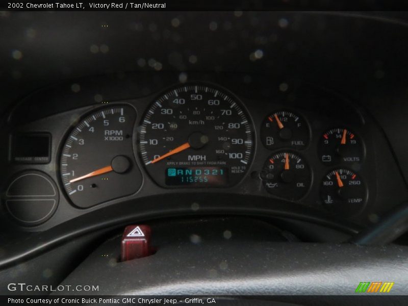 Victory Red / Tan/Neutral 2002 Chevrolet Tahoe LT