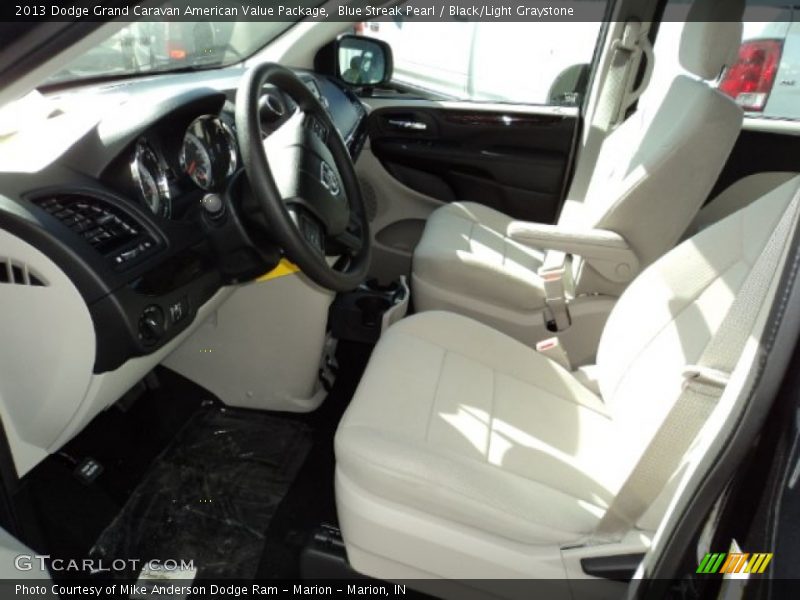 Blue Streak Pearl / Black/Light Graystone 2013 Dodge Grand Caravan American Value Package