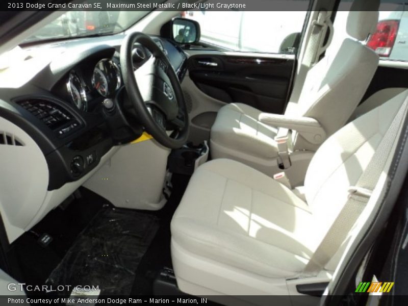 Maximum Steel Metallic / Black/Light Graystone 2013 Dodge Grand Caravan SE