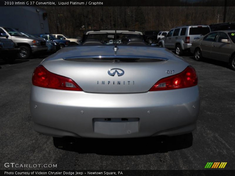 Liquid Platinum / Graphite 2010 Infiniti G 37 Convertible