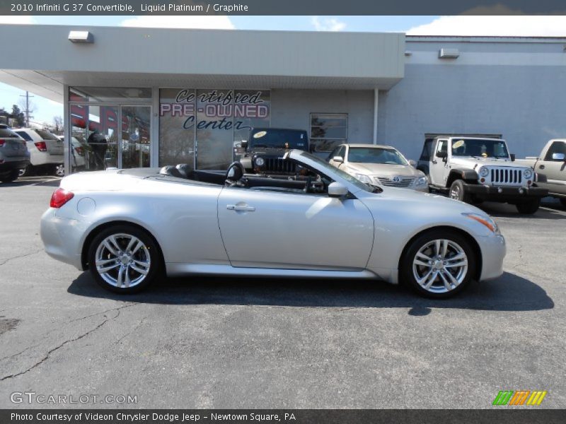 Liquid Platinum / Graphite 2010 Infiniti G 37 Convertible