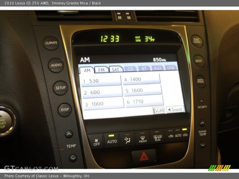 Smokey Granite Mica / Black 2010 Lexus GS 350 AWD