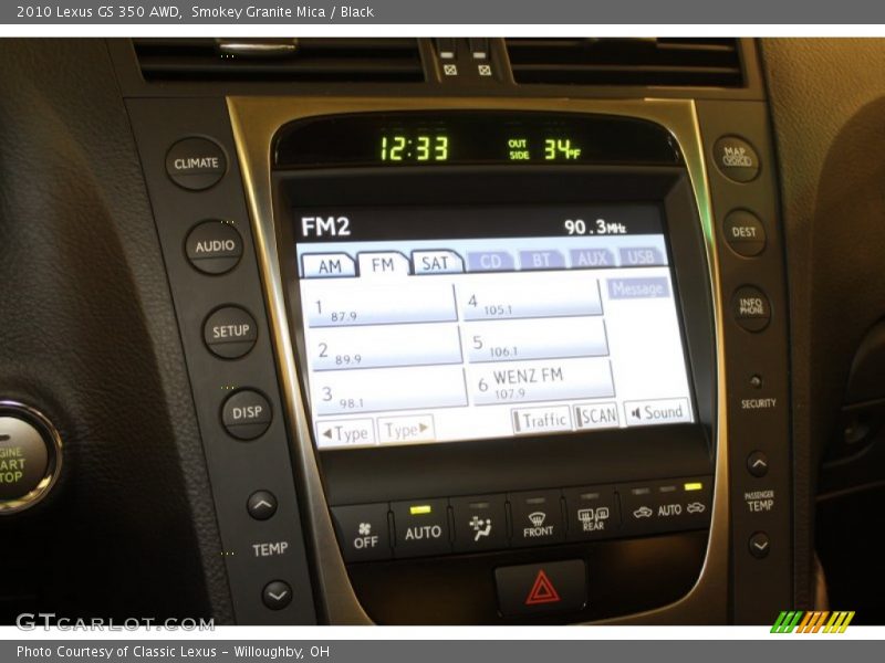Smokey Granite Mica / Black 2010 Lexus GS 350 AWD