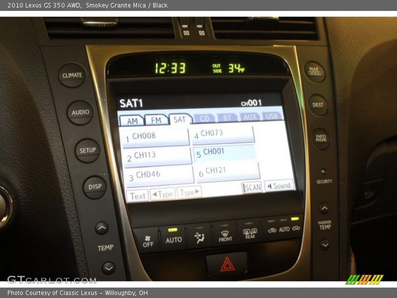 Smokey Granite Mica / Black 2010 Lexus GS 350 AWD