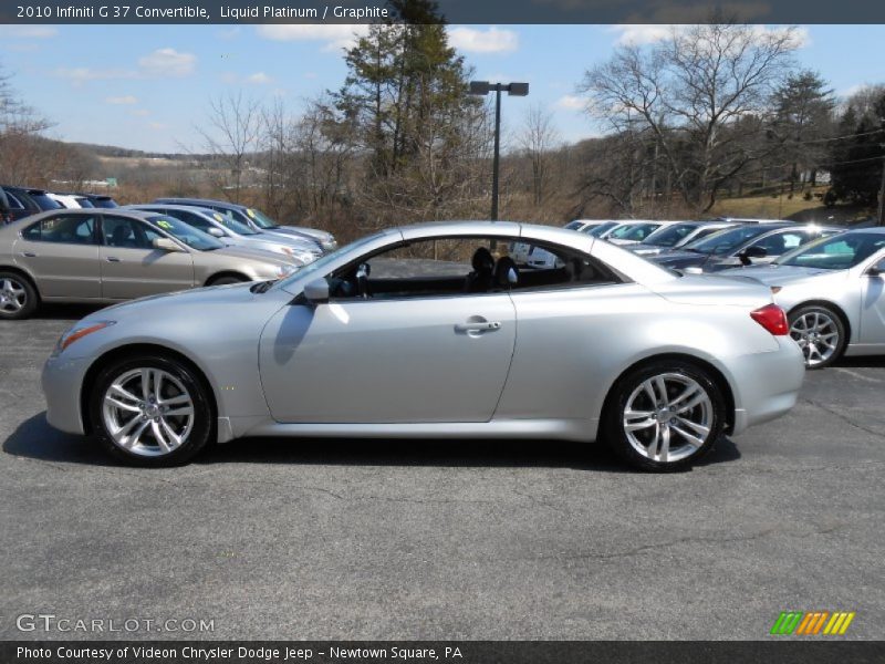 Liquid Platinum / Graphite 2010 Infiniti G 37 Convertible