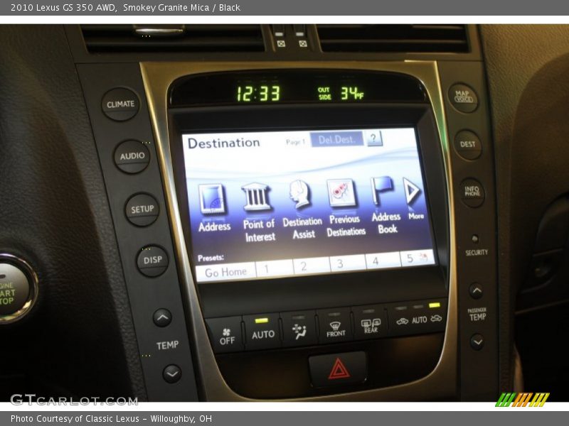 Smokey Granite Mica / Black 2010 Lexus GS 350 AWD