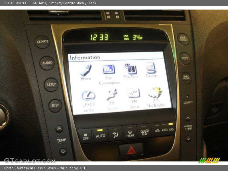 Smokey Granite Mica / Black 2010 Lexus GS 350 AWD