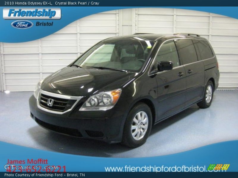 Crystal Black Pearl / Gray 2010 Honda Odyssey EX-L