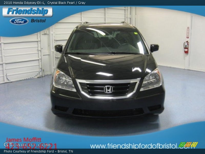 Crystal Black Pearl / Gray 2010 Honda Odyssey EX-L