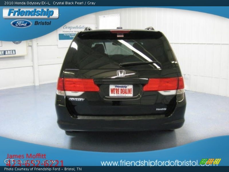 Crystal Black Pearl / Gray 2010 Honda Odyssey EX-L