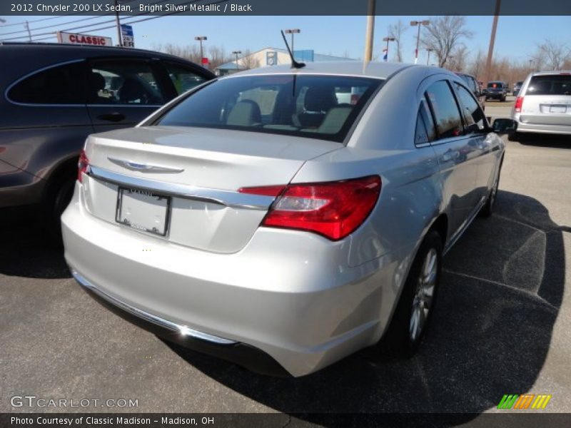 Bright Silver Metallic / Black 2012 Chrysler 200 LX Sedan