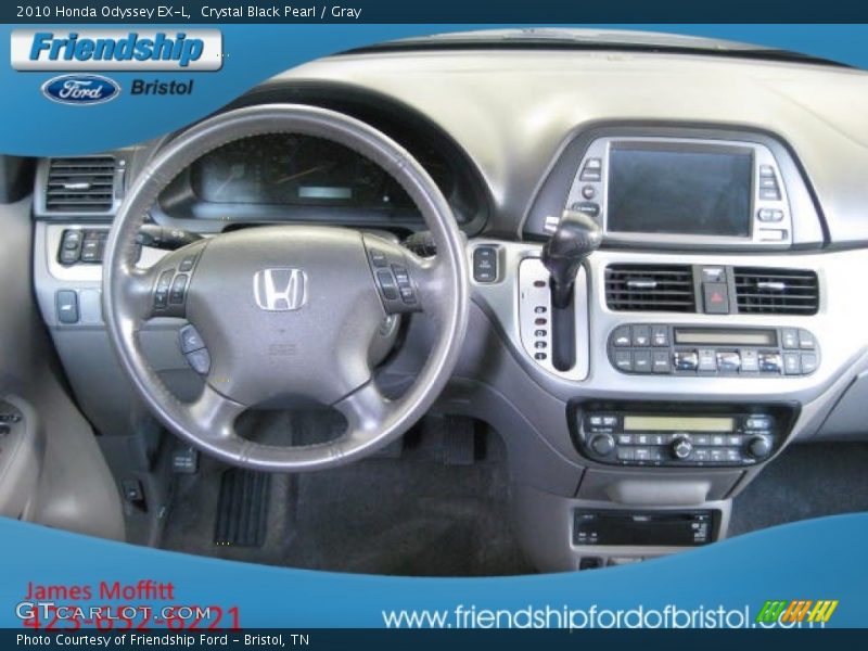 Crystal Black Pearl / Gray 2010 Honda Odyssey EX-L