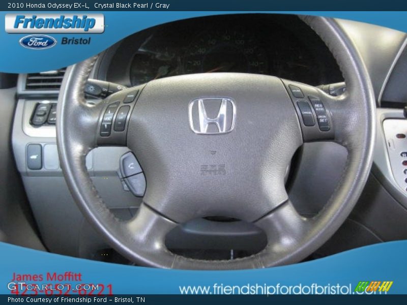 Crystal Black Pearl / Gray 2010 Honda Odyssey EX-L
