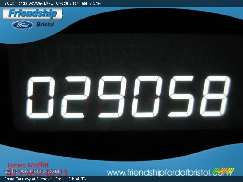 Crystal Black Pearl / Gray 2010 Honda Odyssey EX-L