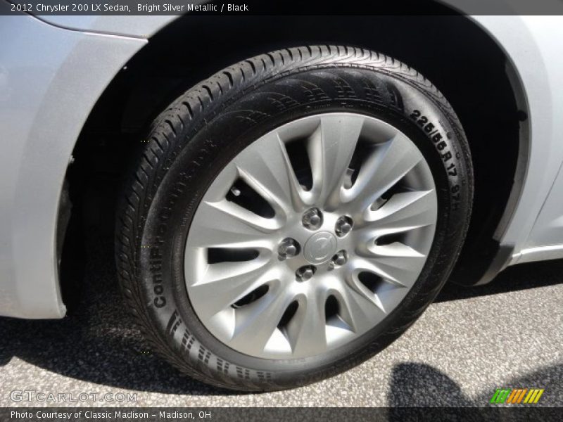 Bright Silver Metallic / Black 2012 Chrysler 200 LX Sedan