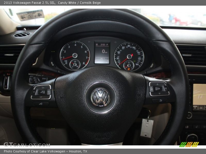 Candy White / Cornsilk Beige 2013 Volkswagen Passat 2.5L SEL