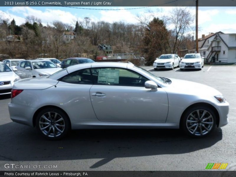 Tungsten Pearl / Light Gray 2013 Lexus IS 250 C Convertible