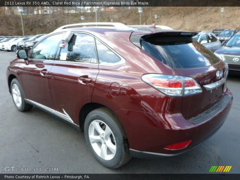 Claret Red Mica / Parchment/Espresso Birds Eye Maple 2013 Lexus RX 350 AWD