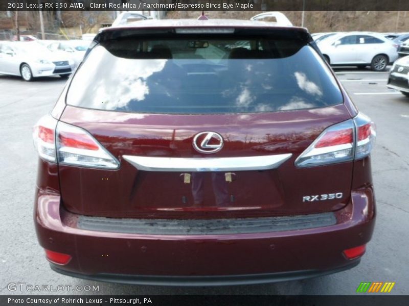 Claret Red Mica / Parchment/Espresso Birds Eye Maple 2013 Lexus RX 350 AWD