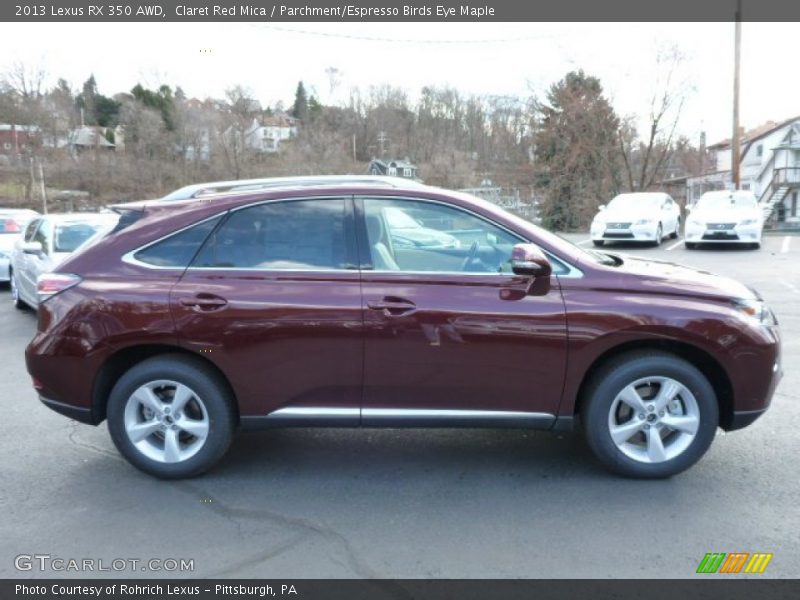 Claret Red Mica / Parchment/Espresso Birds Eye Maple 2013 Lexus RX 350 AWD