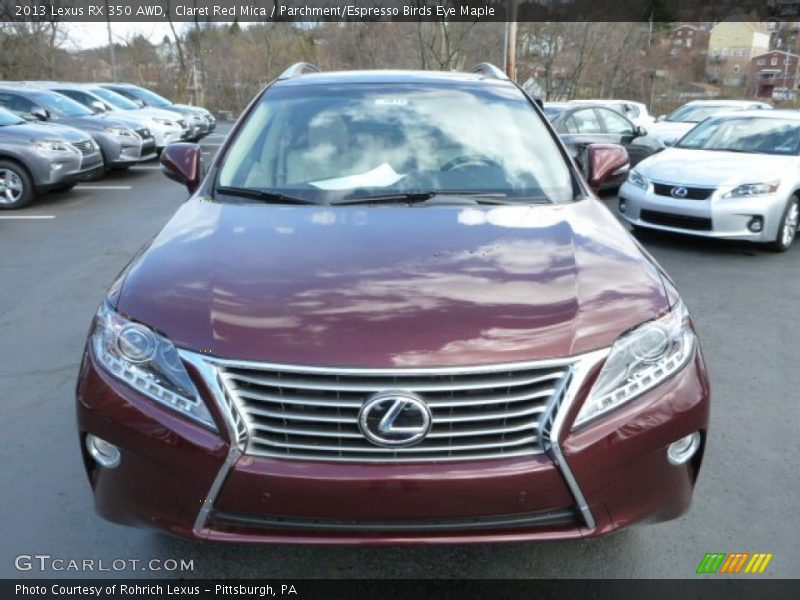 Claret Red Mica / Parchment/Espresso Birds Eye Maple 2013 Lexus RX 350 AWD