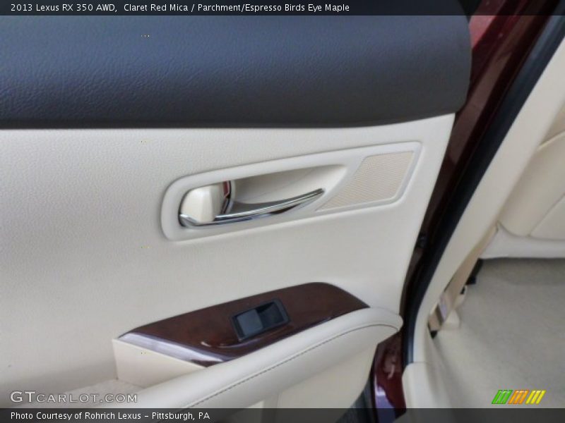 Claret Red Mica / Parchment/Espresso Birds Eye Maple 2013 Lexus RX 350 AWD