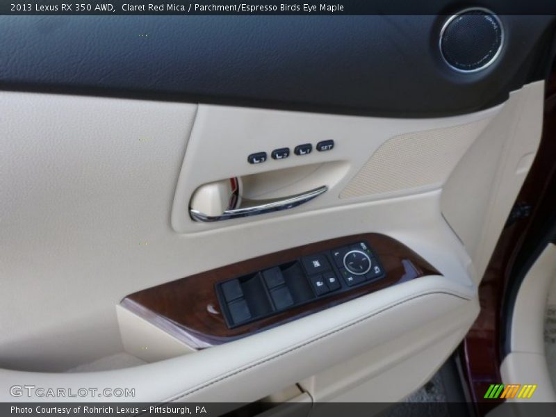 Claret Red Mica / Parchment/Espresso Birds Eye Maple 2013 Lexus RX 350 AWD