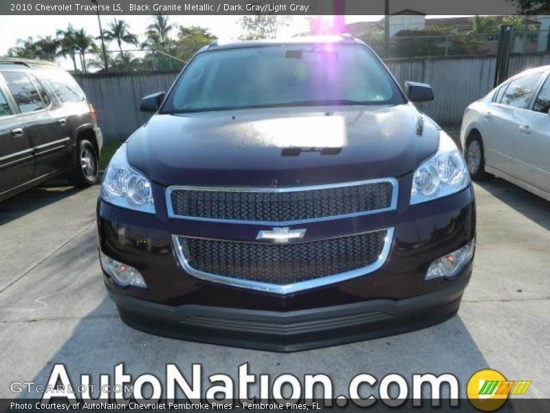 Black Granite Metallic / Dark Gray/Light Gray 2010 Chevrolet Traverse LS