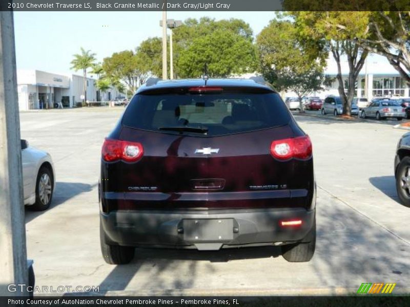 Black Granite Metallic / Dark Gray/Light Gray 2010 Chevrolet Traverse LS