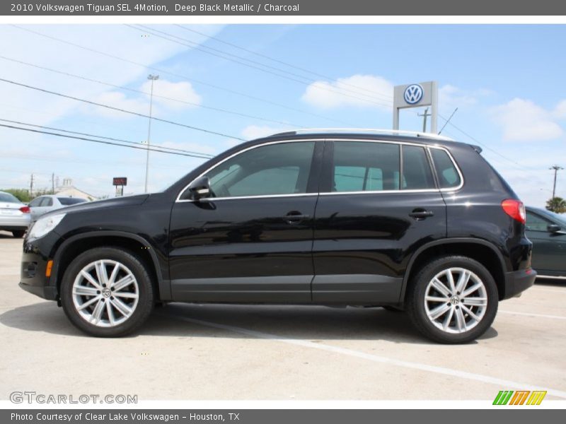Deep Black Metallic / Charcoal 2010 Volkswagen Tiguan SEL 4Motion