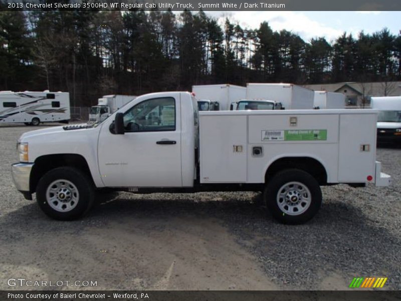 Summit White / Dark Titanium 2013 Chevrolet Silverado 3500HD WT Regular Cab Utility Truck