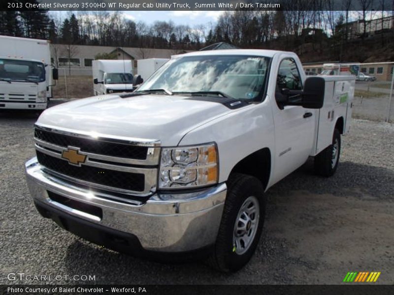 Summit White / Dark Titanium 2013 Chevrolet Silverado 3500HD WT Regular Cab Utility Truck