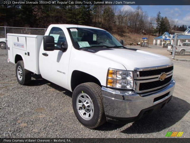 Summit White / Dark Titanium 2013 Chevrolet Silverado 3500HD WT Regular Cab Utility Truck