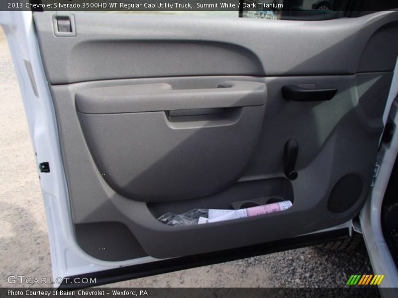 Summit White / Dark Titanium 2013 Chevrolet Silverado 3500HD WT Regular Cab Utility Truck