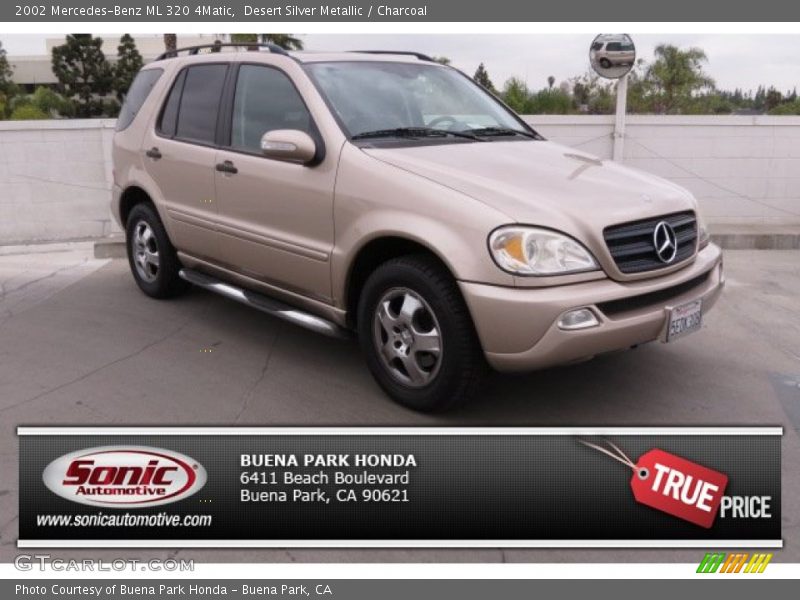 Desert Silver Metallic / Charcoal 2002 Mercedes-Benz ML 320 4Matic