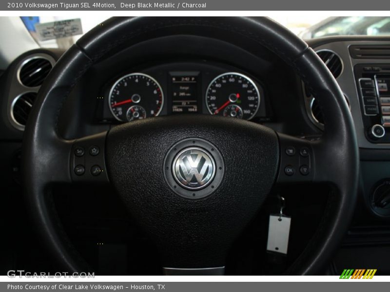 Deep Black Metallic / Charcoal 2010 Volkswagen Tiguan SEL 4Motion